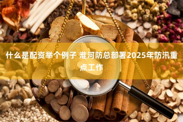 什么是配资举个例子 淮河防总部署2025年防汛重点工作